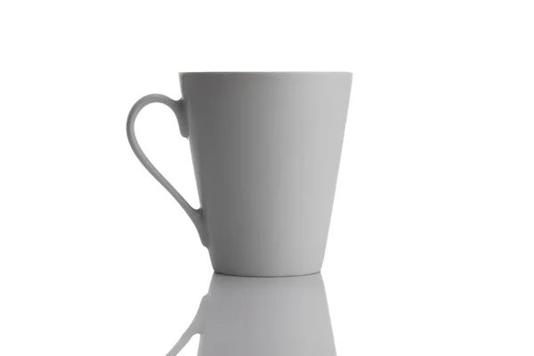 Fehér csésze elszigetelt fehér háttér — Stock Fotó