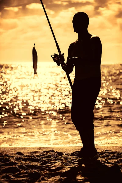 Pescadores na praia — Fotografia de Stock