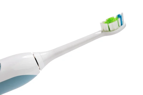 Brosse à dents électrique moderne isolée sur fond blanc — Photo