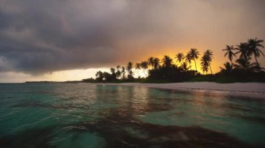 Peyzaj cennet tropikal ada Beach Punta Cana, Dominik Cumhuriyeti