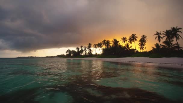 Paisaje del paraíso playa isla tropical Punta Cana, República Dominicana — Vídeos de Stock