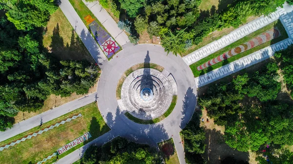 Aerial view of Varna sea garden. Beautiful green park and outdoo — Stock Photo, Image