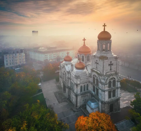 The Cathedral of the Assumption in Varna, Aerial view