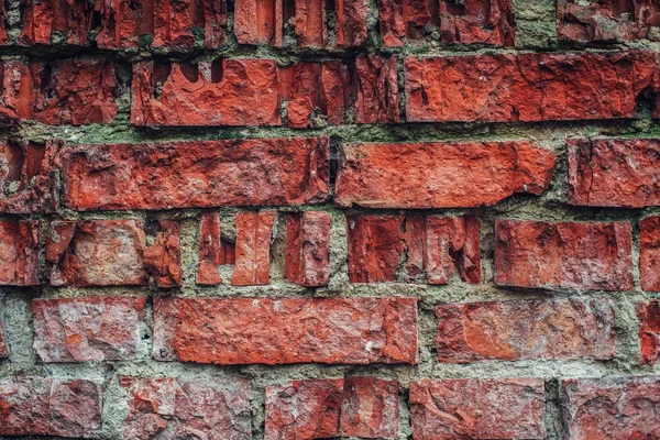 Текстура червоної цегляної стіни — стокове фото