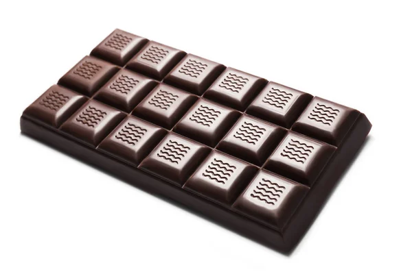 Handgemaakt, bio chocolade op wit wordt geïsoleerd — Stockfoto