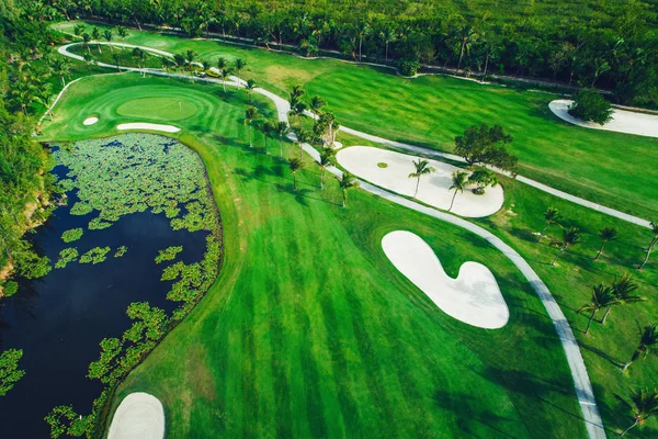 Vista aérea del campo de golf tropical, República Dominicana, Punta C —  Fotos de Stock
