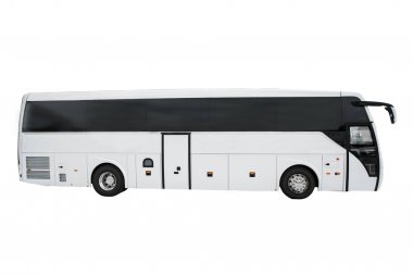 Modern otomatik otobüs izole kırpma yoluyla. Yolcu kentsel tra