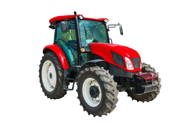 Landbouw tractor geïsoleerd op een witte achtergrond, uitknippad — Stockfoto