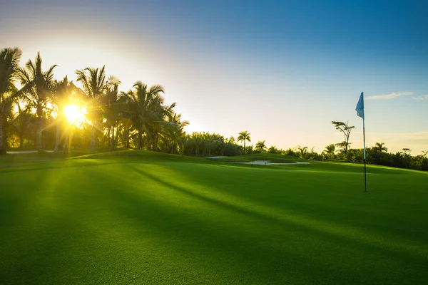 Campo da golf immerso nel verde — Foto Stock