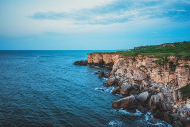 Cape Kaliakra, Karadeniz, Bulgaristan üzerinde kayalık sahil