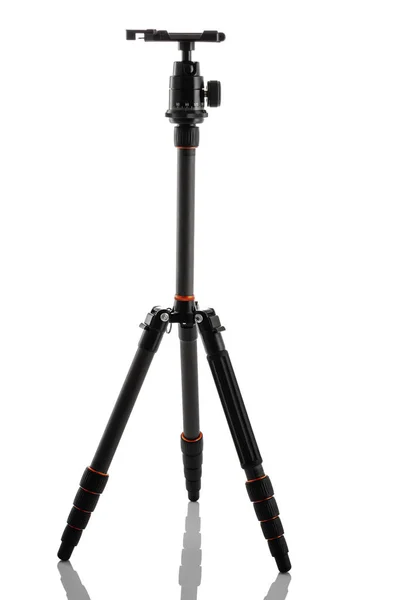 Tripod for kamerakontakt med hydraulisk hodeball isolert på hvit bakgrunn – stockfoto