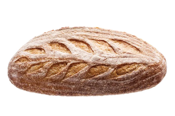 Pão cozido saboroso no fundo branco — Fotografia de Stock