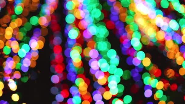 Brillantes Luces Navidad Como Fondo Bokeh — Vídeo de stock