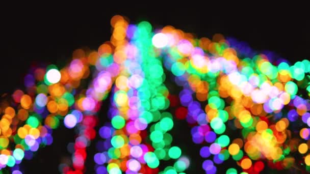 Brillantes Luces Navidad Como Fondo Bokeh — Vídeos de Stock