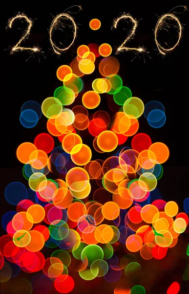 Abstract circular bokeh background of Christmas light — Stock Photo, Image