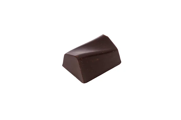 Ręcznie robione cukierki czekoladowe izolowane na białym — Zdjęcie stockowe