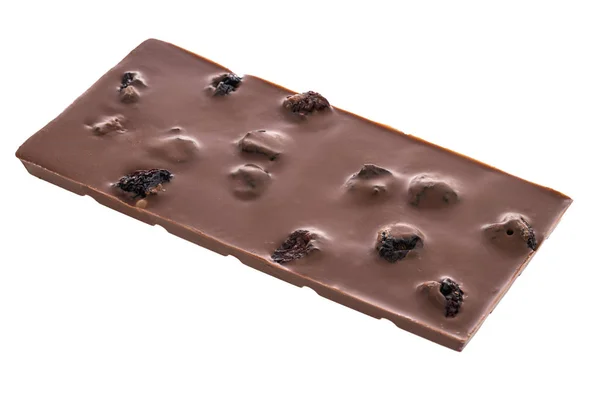 Wit, handgemaakt, bio chocolade op wit wordt geïsoleerd — Stockfoto