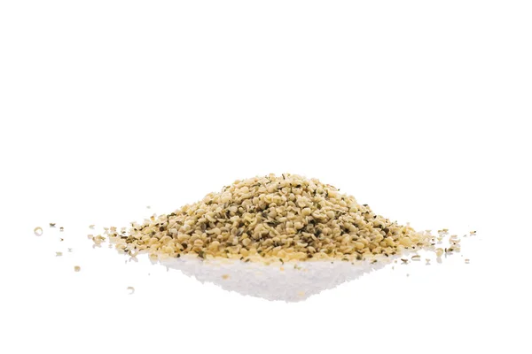 Hemp seed heap isolated on white background — Stock Photo, Image