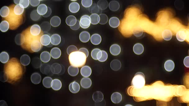 Shining Christmas Tree Lights Bokeh Background — 비디오