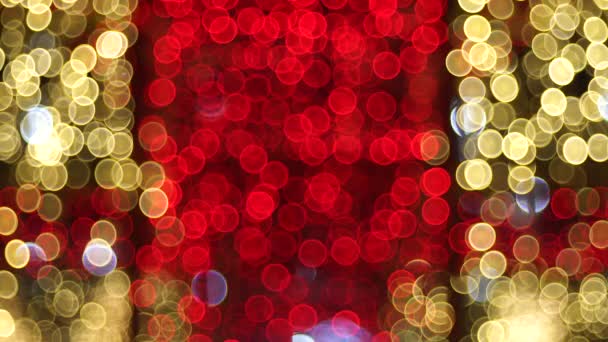 Brillantes Luces Del Árbol Navidad Como Fondo Bokeh — Vídeos de Stock