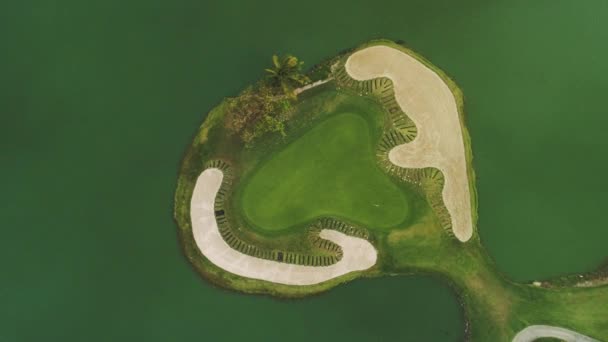 Karayip Tropikal Golf Sahası Bavaro Tatil Havadan Görünümü Punta Cana — Stok video