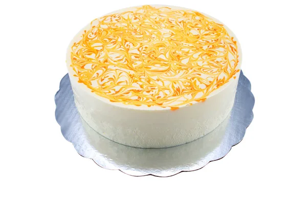 Mango püresi ve krema ile Mus kek