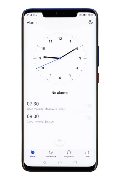 Huawei Mate 20 Pro Twilight smartphone izolowane na białym tle — Zdjęcie stockowe