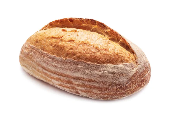 Fehér alapon izolált, finom ropogós kenyér — Stock Fotó