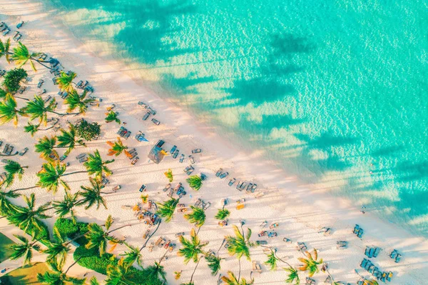 Vue aérienne de la plage tropicale . — Photo