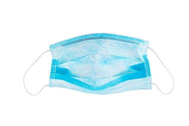 Doktor, tıbbi maske beyaz arka planda izole, Corona koruması, covid-1