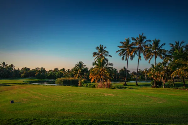 Golfbaan Het Tropische Eiland — Stockfoto