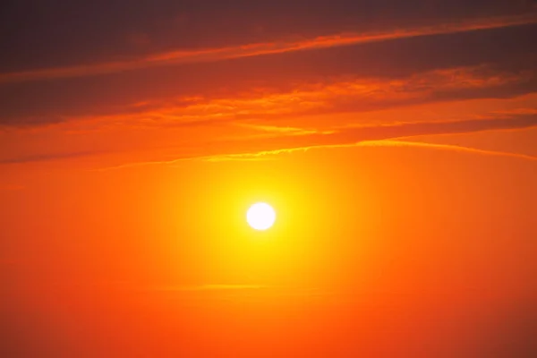 Orange Sunrise Clouds Sun — Stock Photo, Image