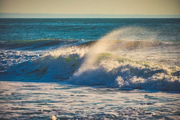 Belle Vague Lever Soleil Vert — Photo