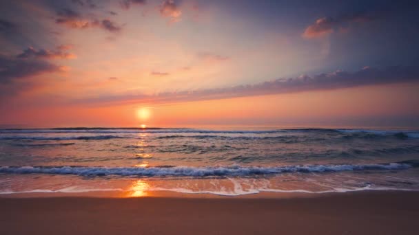 Hermoso Mar Amanecer Playa — Vídeos de Stock