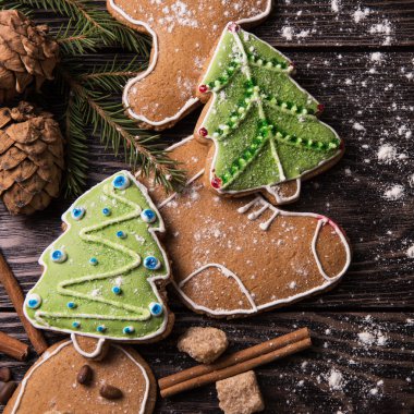 Yeni yıl ev yapımı zencefilli ekmek.