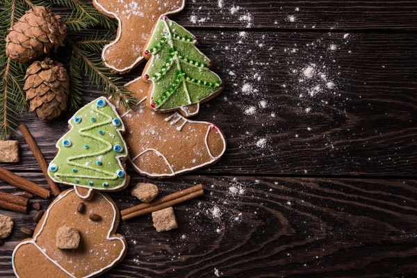 Año nuevo pan de jengibre casero — Foto de Stock