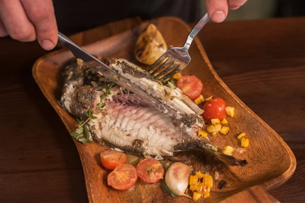 Grilled dorado fish — Stock Photo, Image