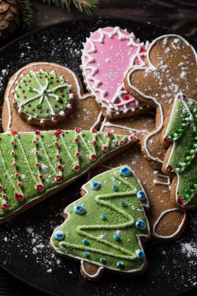 Año nuevo pan de jengibre casero — Foto de Stock