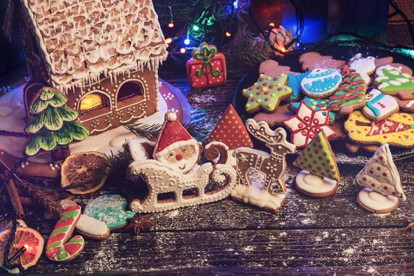 Gingerbreads for new years and Christmas Christmas — 图库照片