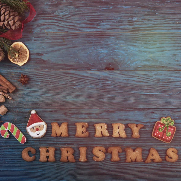 Yeni yıl ve Noel için zencefilli ekmek — Stok fotoğraf