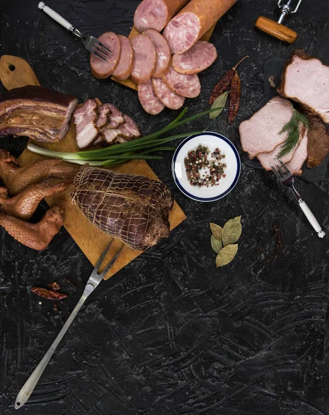 Set van verschillende vlees eten — Stockfoto