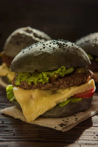 Big Black Burger — Stockfoto