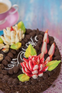 Pasta renk arka plan üzerinde