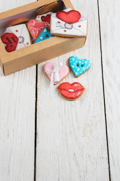 Gingerbreads for Valentines Day — Stock Photo, Image