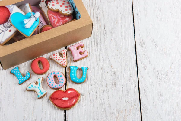 Gingerbreads voor Valentines Day — Stockfoto