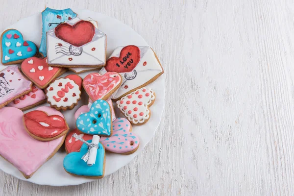 Panes de jengibre para San Valentín — Foto de Stock