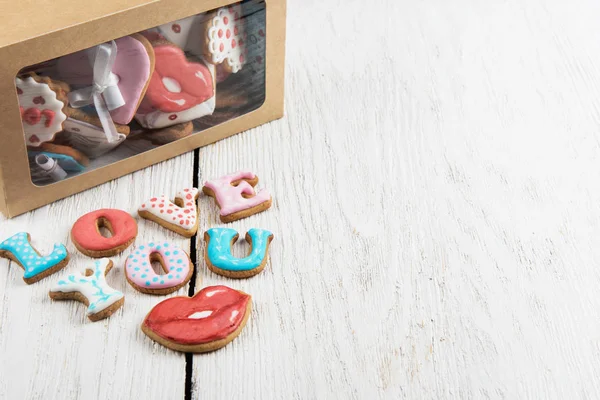 Lebkuchen zum Valentinstag — Stockfoto