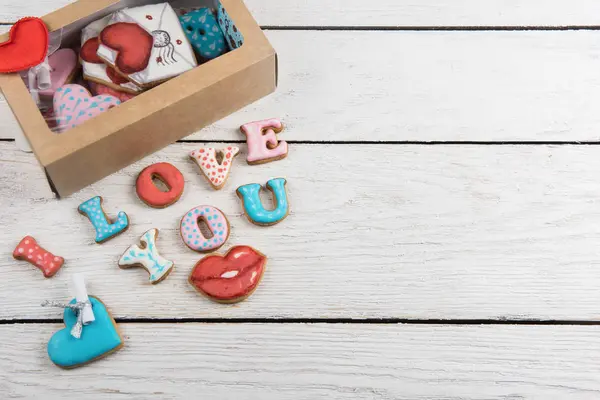 Panes de jengibre para San Valentín — Foto de Stock