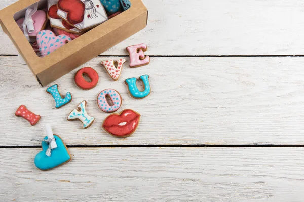 Gingerbreads voor Valentines Day — Stockfoto