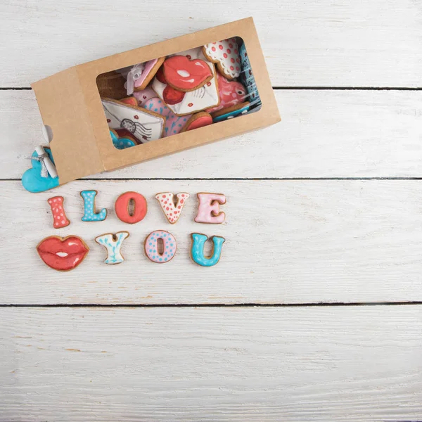 Panes de jengibre para San Valentín — Foto de Stock